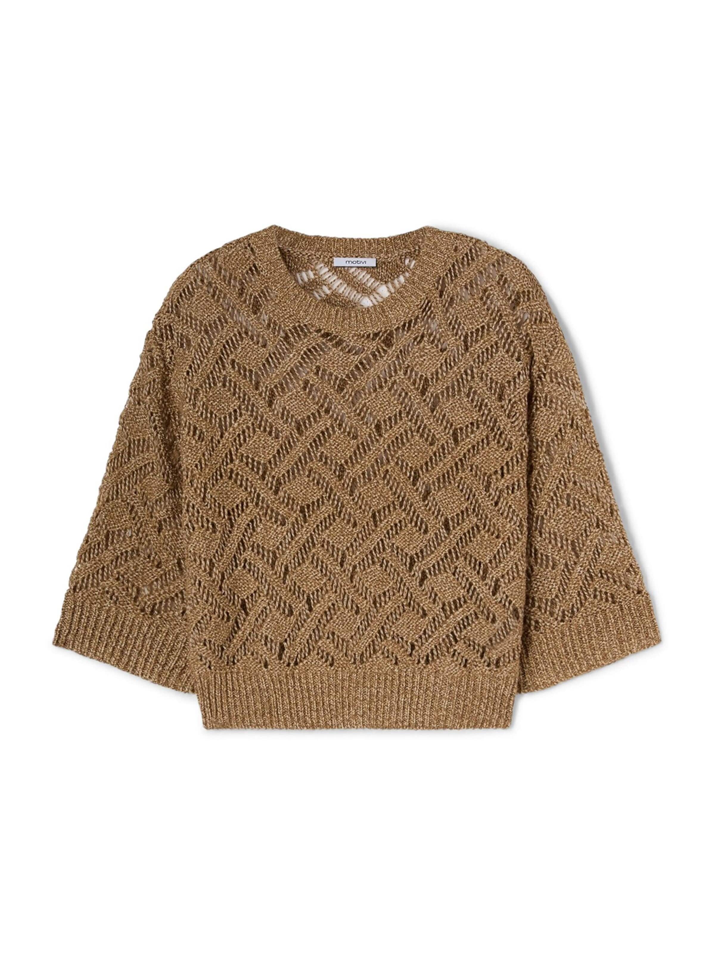 Pull-over MOTIVI en marron : devant