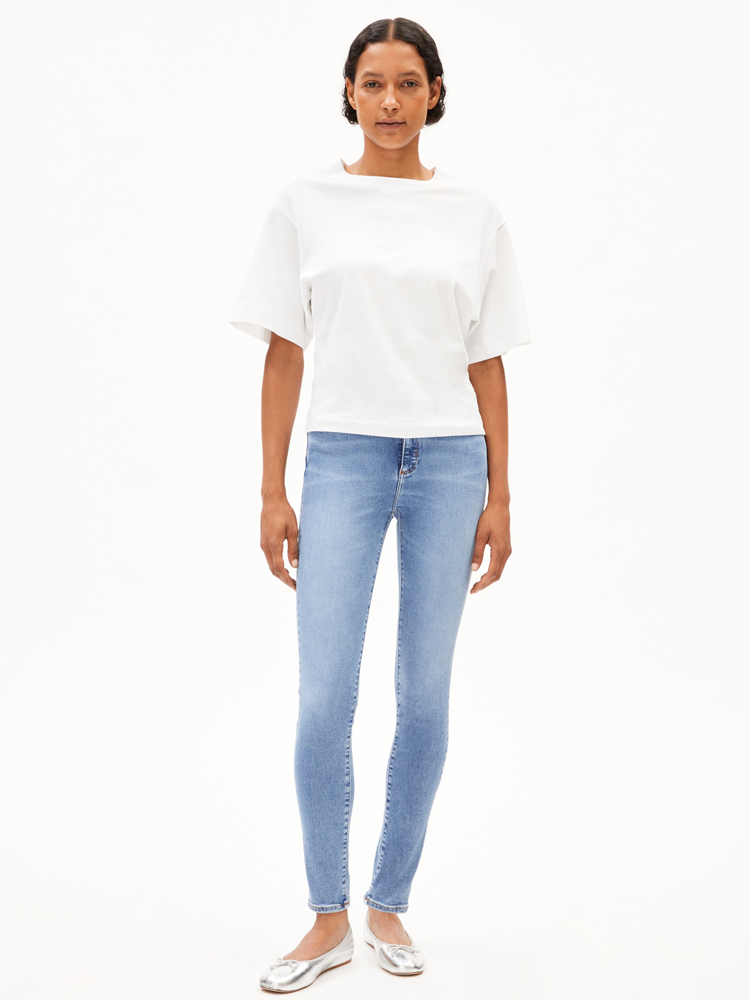 ARMEDANGELS Skinny Jeans in Blue: front