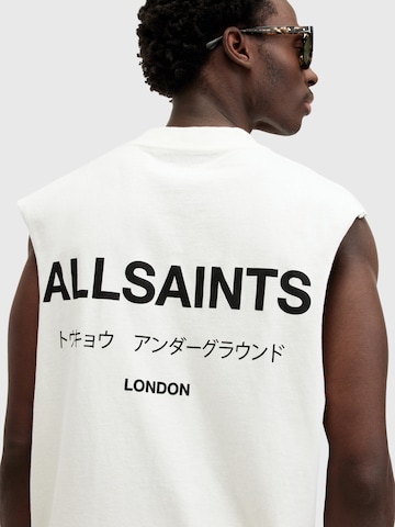 AllSaints Tričko 'UNDERGROUND' - biela