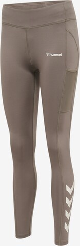 Hummel Skinny Workout Pants 'Chipo' in Brown