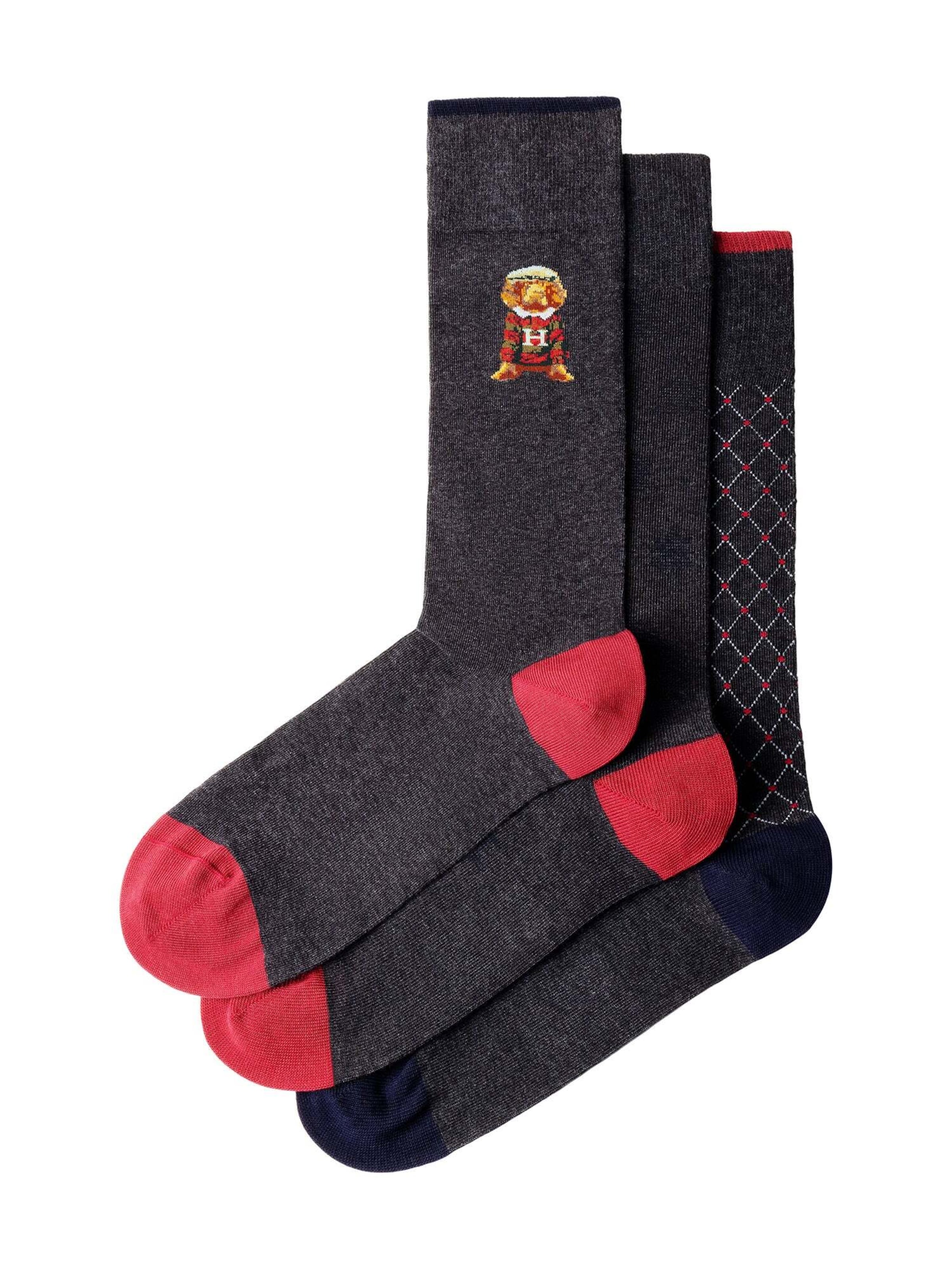 Hackett London Socken ' HARRY PLACEMENT  ' in Grau: Vorderseite