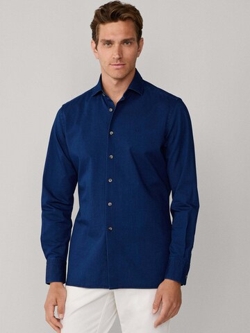 Hackett London Slim fit Overhemd ' ESS' in Blauw: voorkant