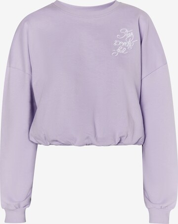 MYMO Sweatshirt 'Keepsudry' in Lila: voorkant