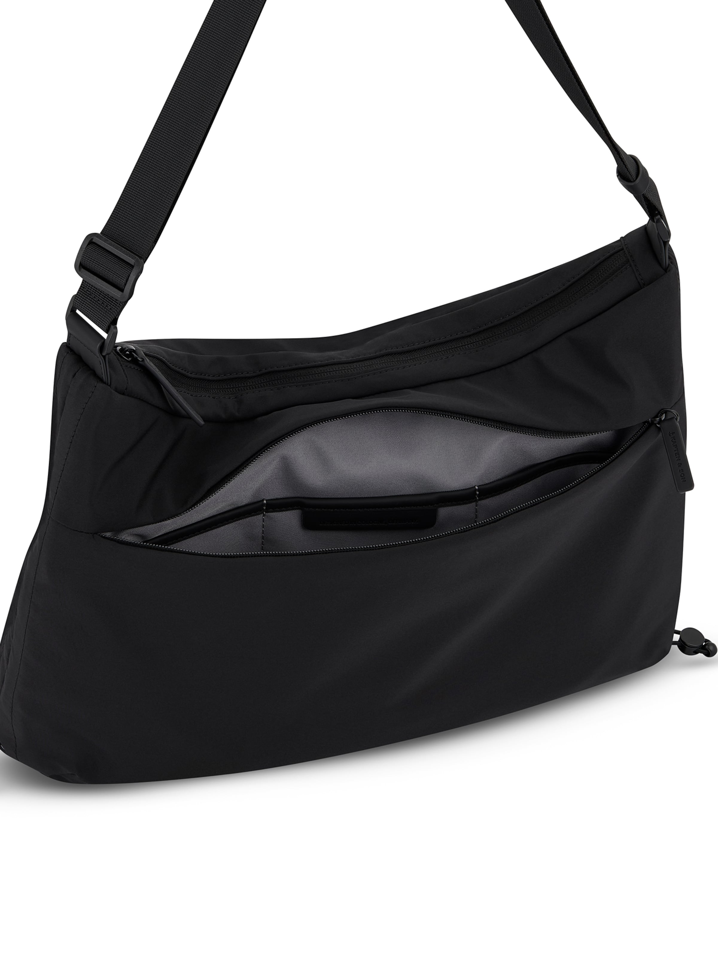 Kapten & Son Torba za čez ramo 'Skara Large' | črna barva