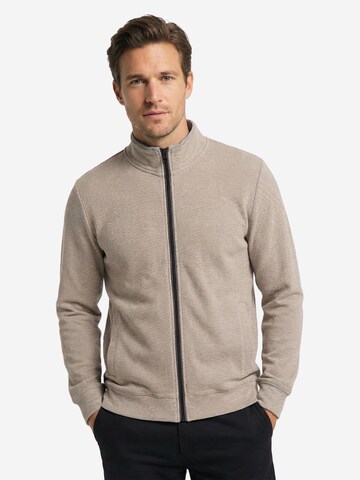CASAMODA Zip-Up Hoodie 'Basic' in Beige: front