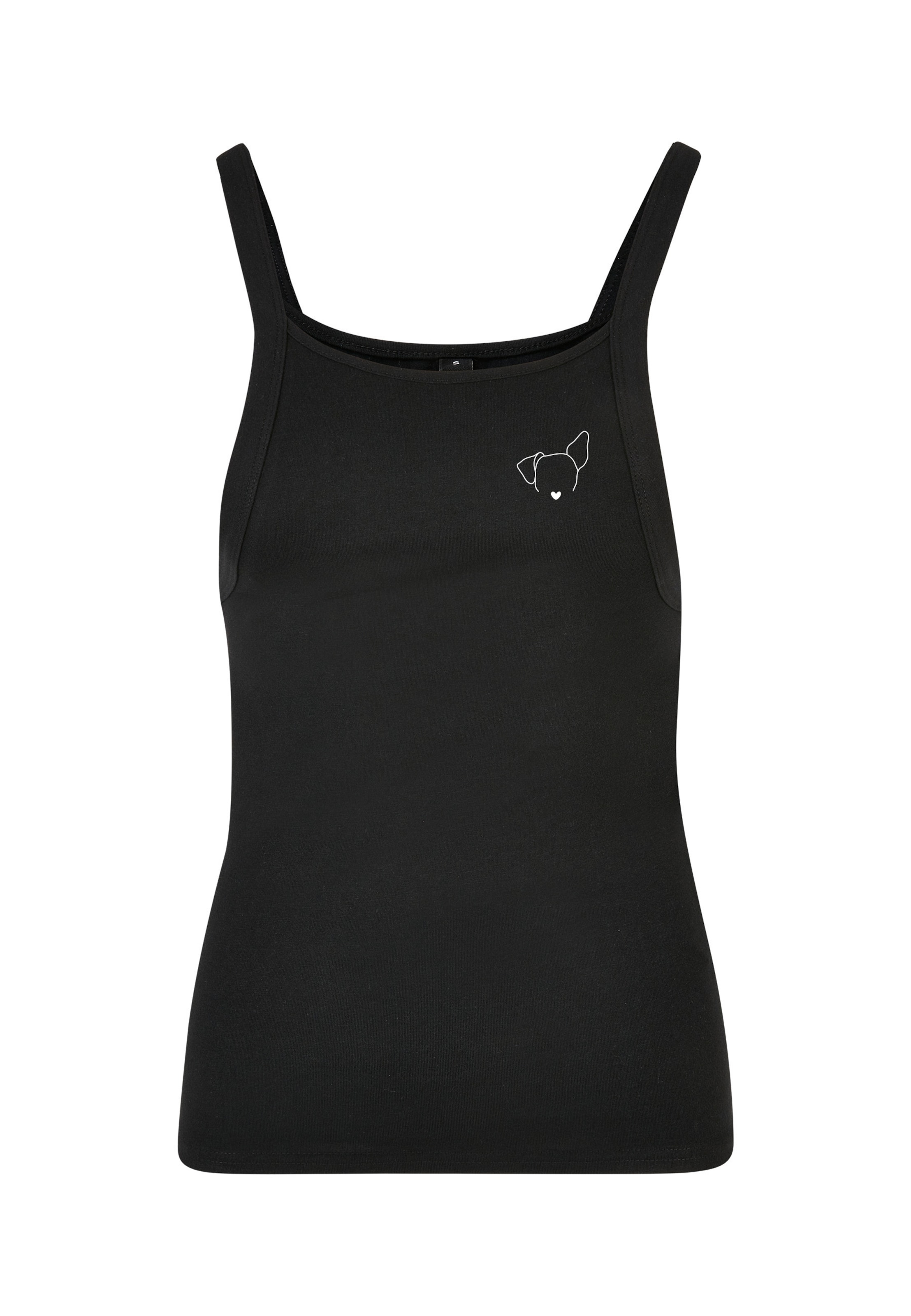 Urban Classics Top in Schwarz: Vorderseite