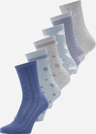 Women' Secret Socken in blau / hellblau / graumeliert / weiß, Produktansicht