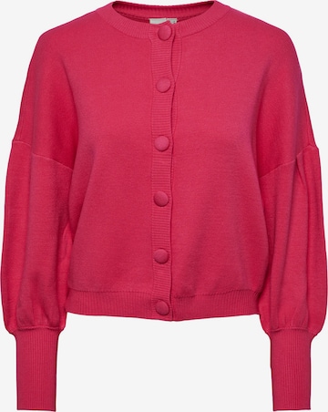 Y.A.S Knit Cardigan 'Fonny' in Pink: front