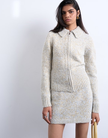 TOPSHOP Πλεκτή ζακέτα 'VALERIE' σε μπεζ: μπροστά