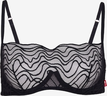 Soutien-gorge 'Wave Lace' JOOP! Jeans en noir : devant