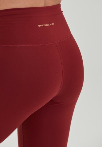 ENDURANCE Skinny Workout Pants 'Raleigh' in Red