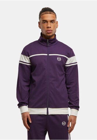 Sergio Tacchini Sweatvest 'New Damarindo' in Lila: voorkant