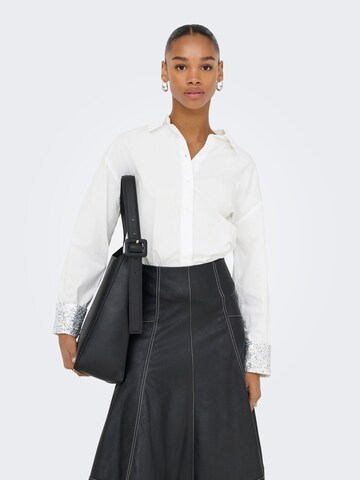 Chemisier 'ONLPANAMA' ONLY en blanc