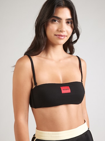 HUGOBandeau Bikini gornji dio - crna boja: prednji dio
