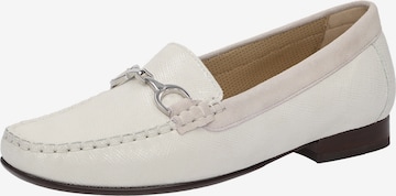 SIOUX Classic Flats in White: front