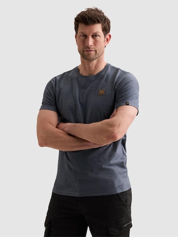 T-Shirt 'T-shirt with allover jacquard pattern' PME Legend en bleu : devant