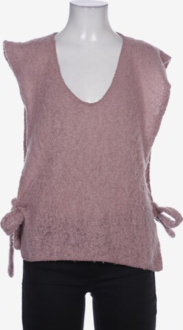 Cream Sweater & Cardigan in XS in Pink: front