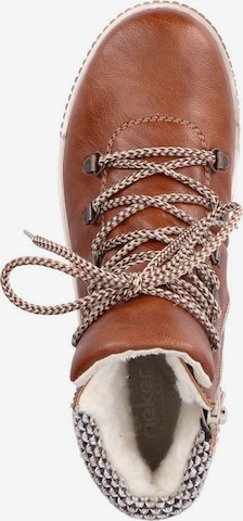 Rieker Lace-Up Ankle Boots in Brown