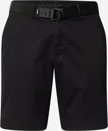 Calvin Klein Regular Trousers in Black: front