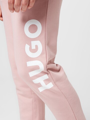 HUGO - Tapered Calças 'Dutschi' em rosa