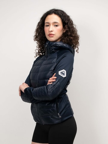 Giacca per outdoor ' Calypso Hybrid Hood ' di JACK1T in blu: frontale