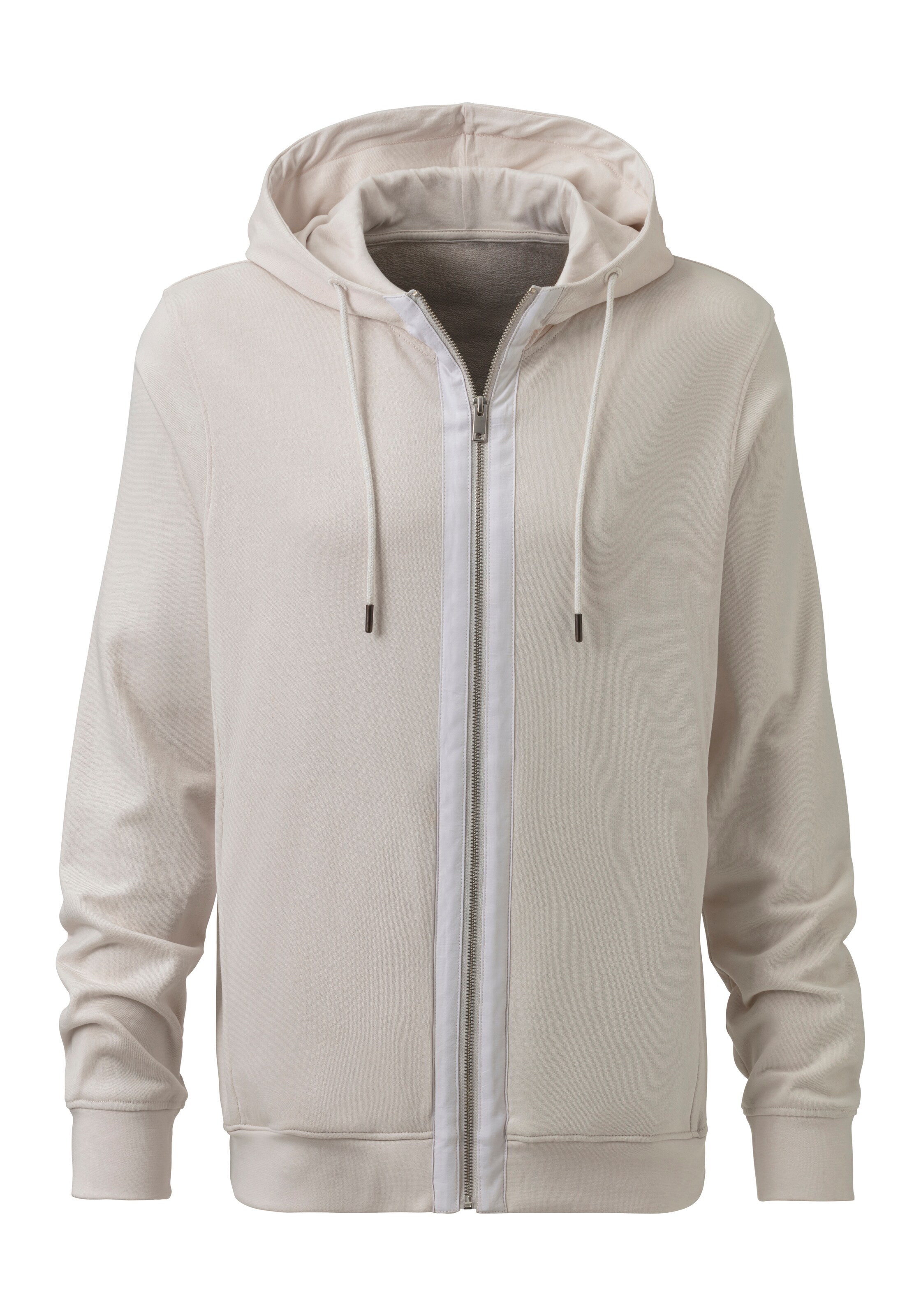 Authentic Le Jogger Sweatjacke in Beige: Vorderseite