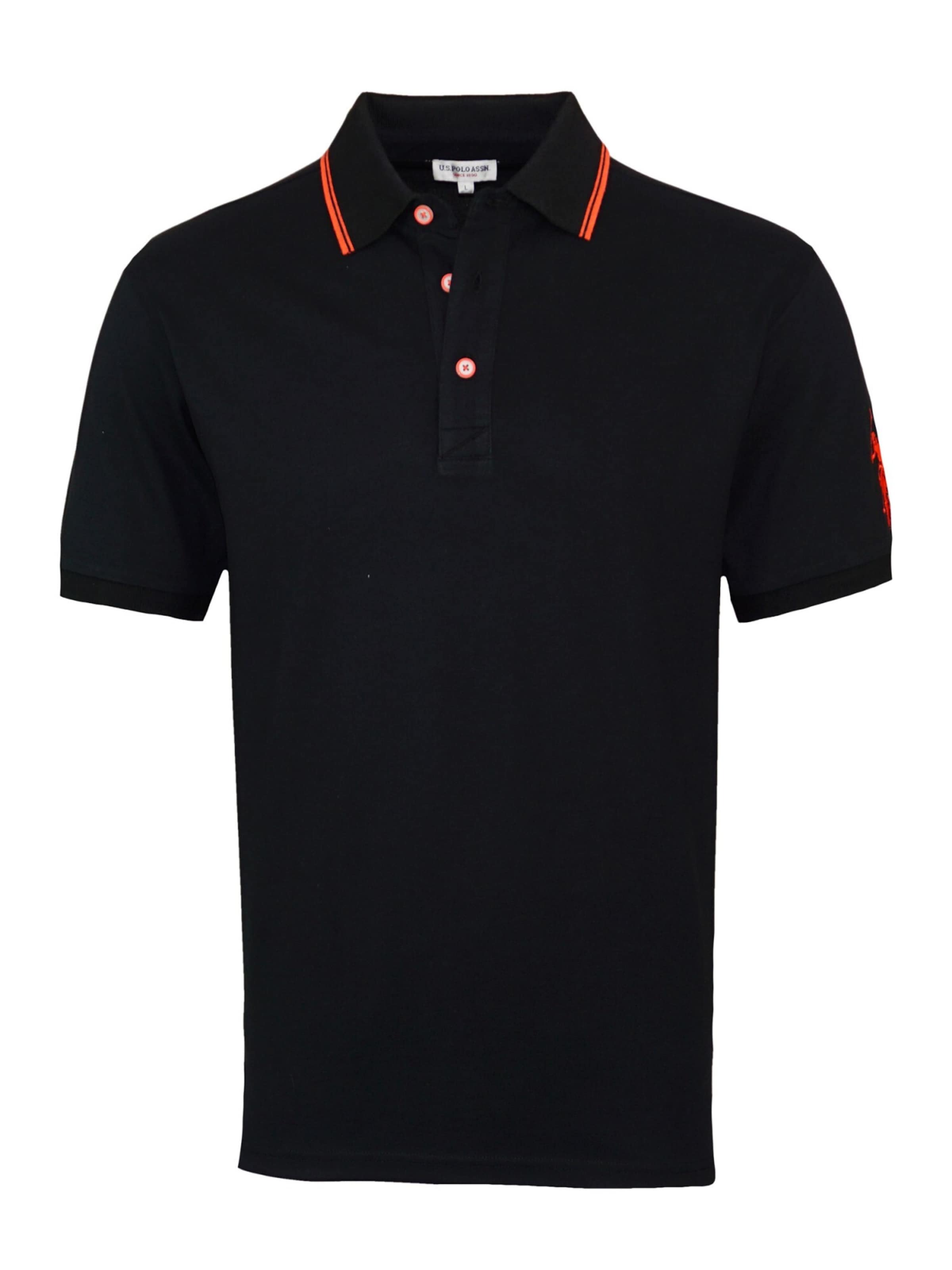 U.S. POLO ASSN. Poloshirt 'Bust' in Schwarz: Vorderseite