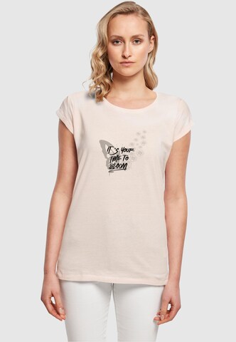 Merchcode Shirts 'Its Your Time To Bloom' i pink: forside