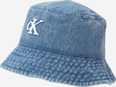Pălărie Calvin Klein Jeans pe albastru denim / alb, Vizualizare produs
