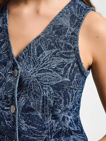 IT'S BASIC Bodywarmer 'DENIM WAISTCOAT' in Blauw