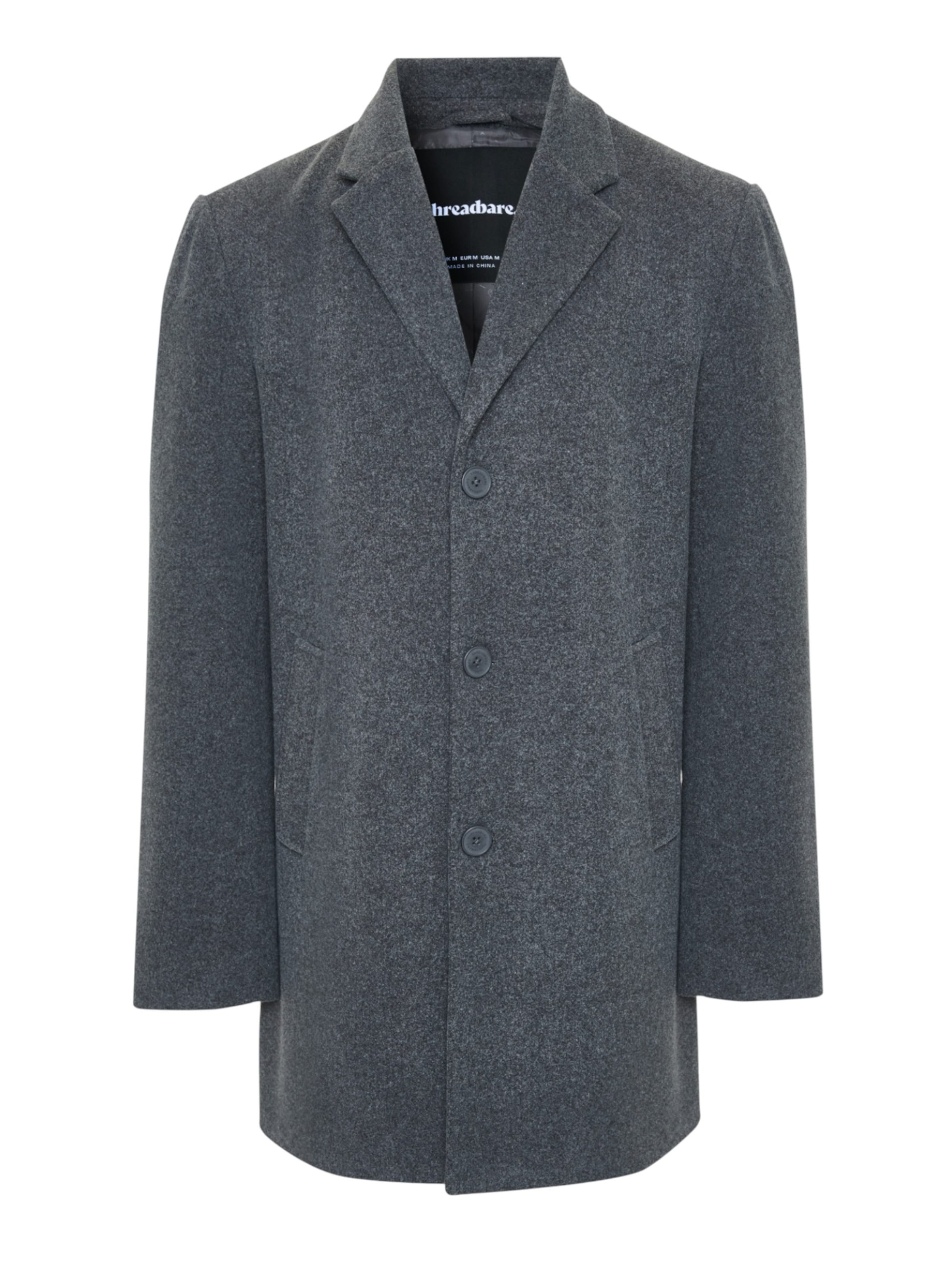 Threadbare Mantel 'Espino' in Grau: Vorderseite