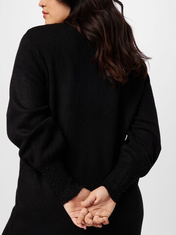Rochie tricotat 'ALEXIS' de la ONLY Curve pe negru