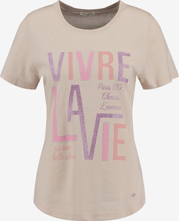 Key Largo T-Shirt 'Lf Vie' in Beige: Vorderseite