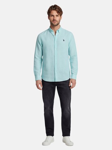 U.S. POLO ASSN. Regular fit Button Up Shirt in Blue