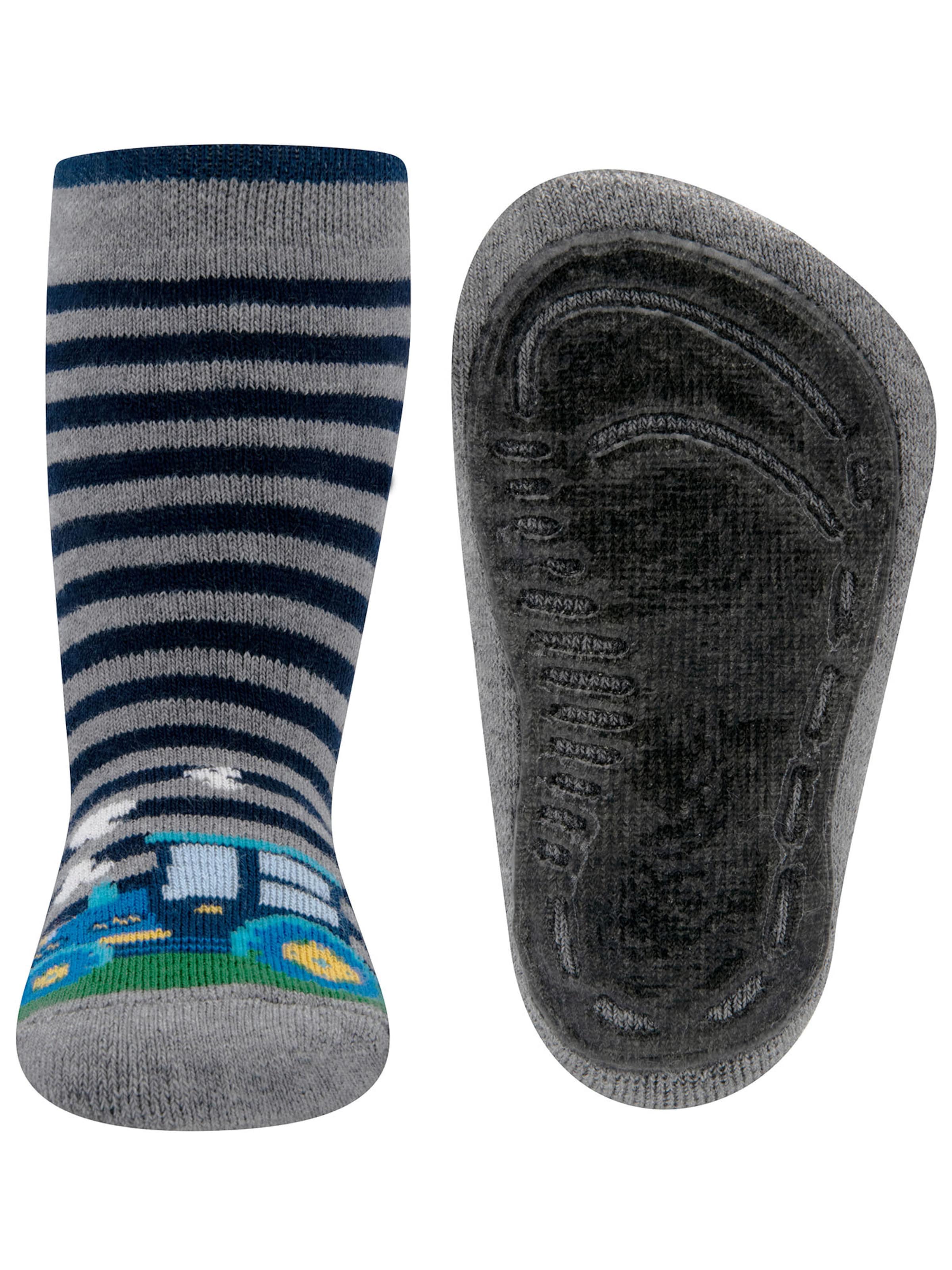 Șosete 'Trecker' de la EWERS pe gri: față