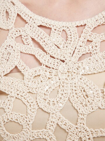 OBJECT Gebreide jurk 'OBJKRISTI' in Beige