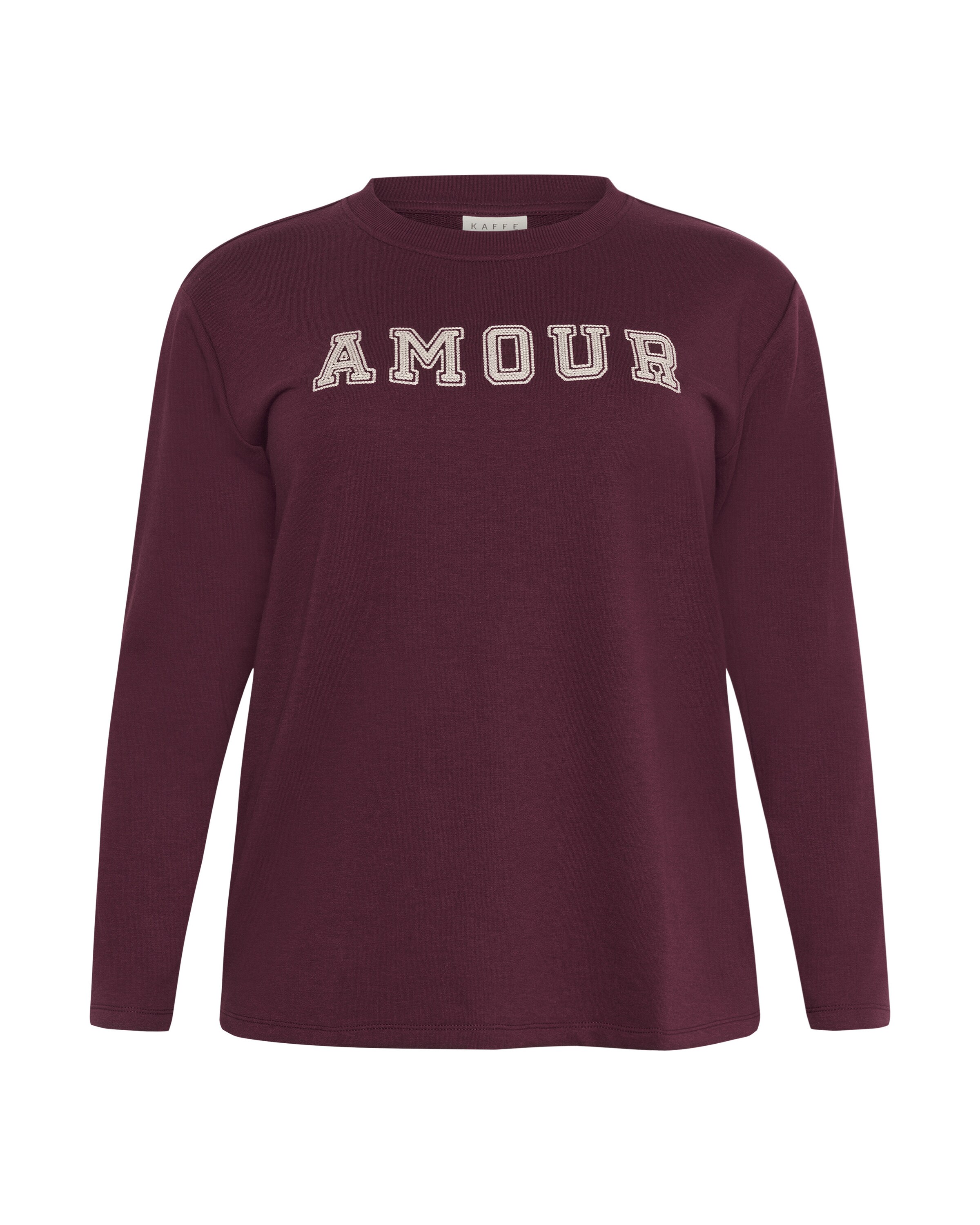 Sweat-shirt 'Eliza' KAFFE CURVE en rouge : devant