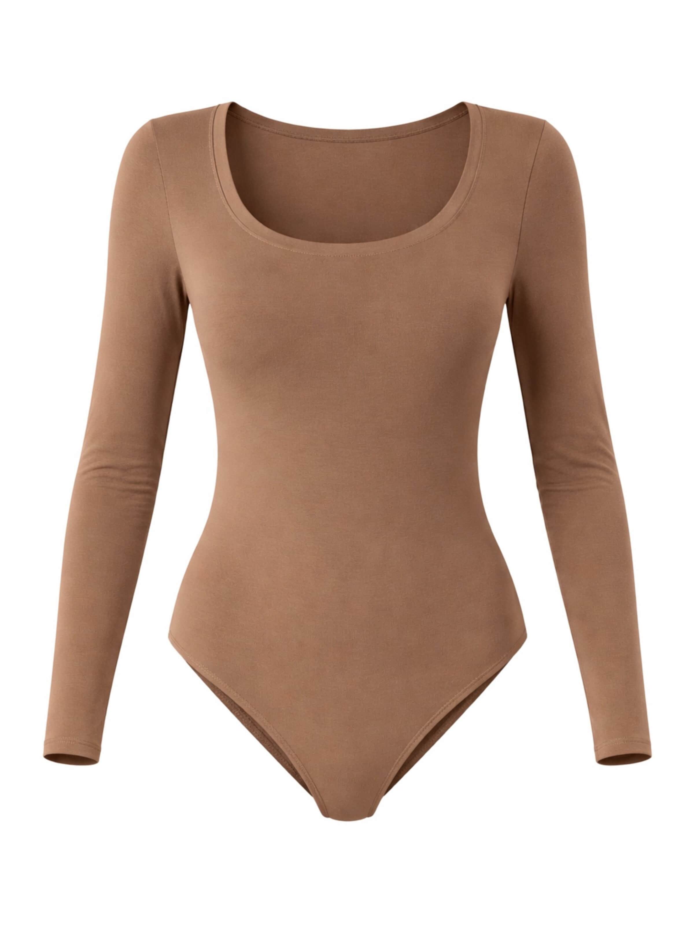 LEAFLETIC - Body deportivo 'Leafletic Women’s Bodysuit' en marrón: frente