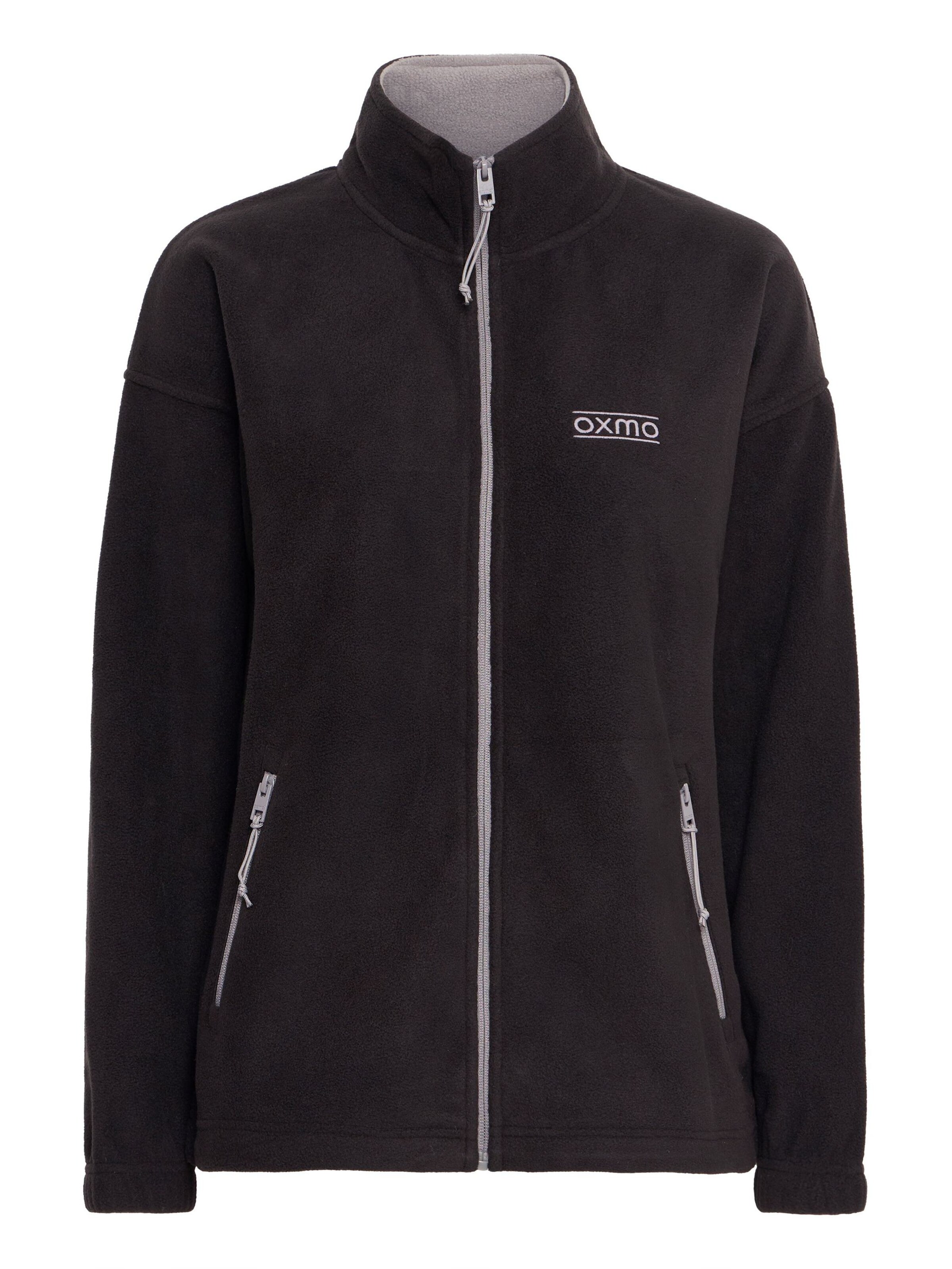 Giacca di pile 'Marta' di Oxmo in nero: frontale