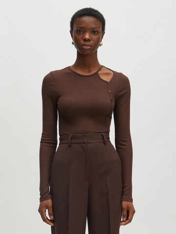 EDITED Shirt 'Felicitas' in Brown: front