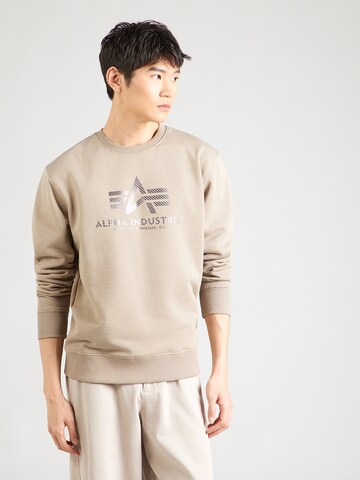 ALPHA INDUSTRIES Mikina 'Carbon' - Béžová: predná strana