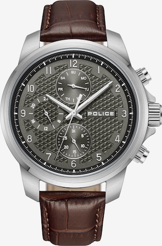 POLICE Analoog horloge 'Mensor' in Bruin: voorkant