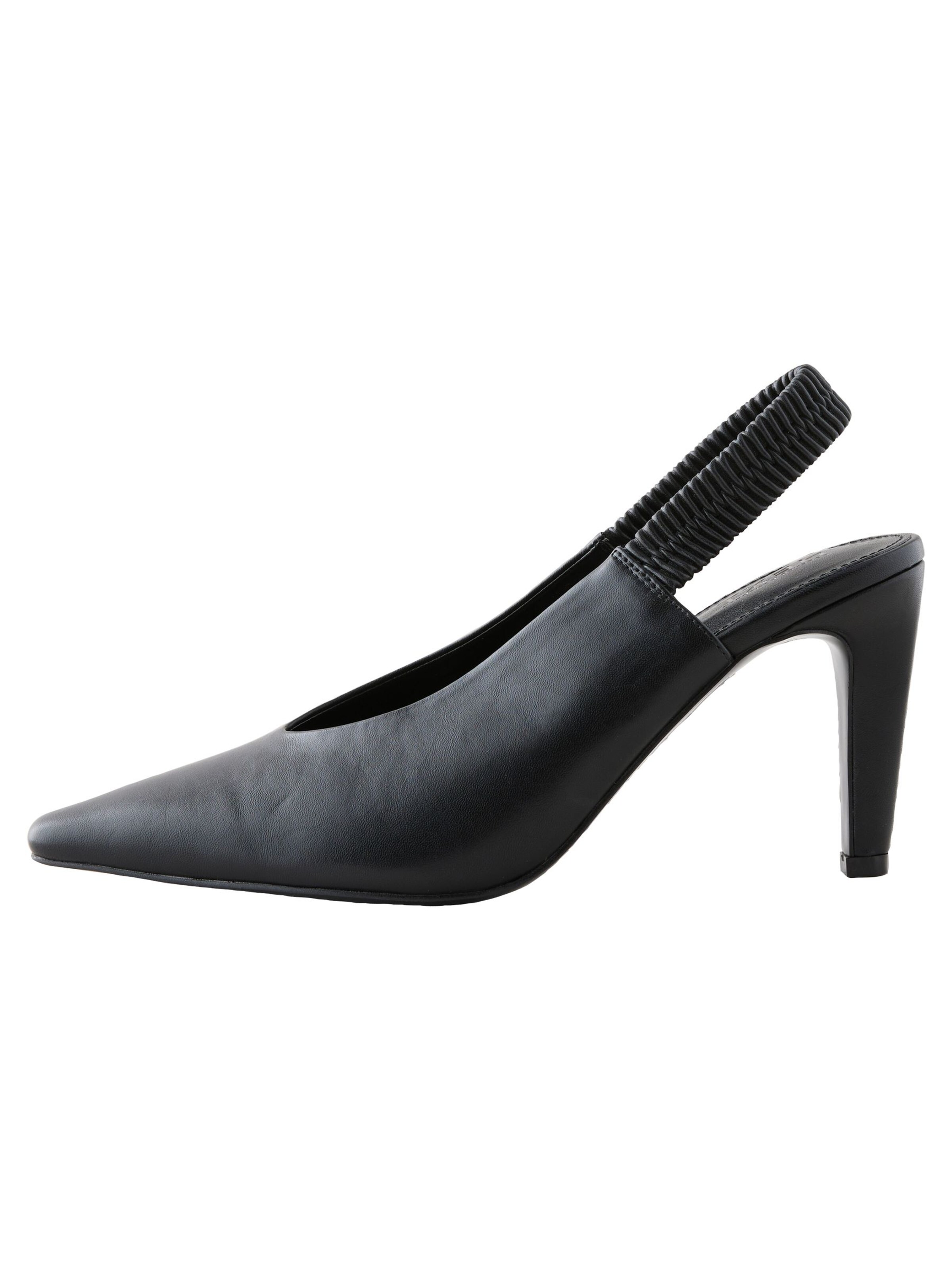 NextCipele s potpeticom i otvorenom petom - crna boja: prednji dio