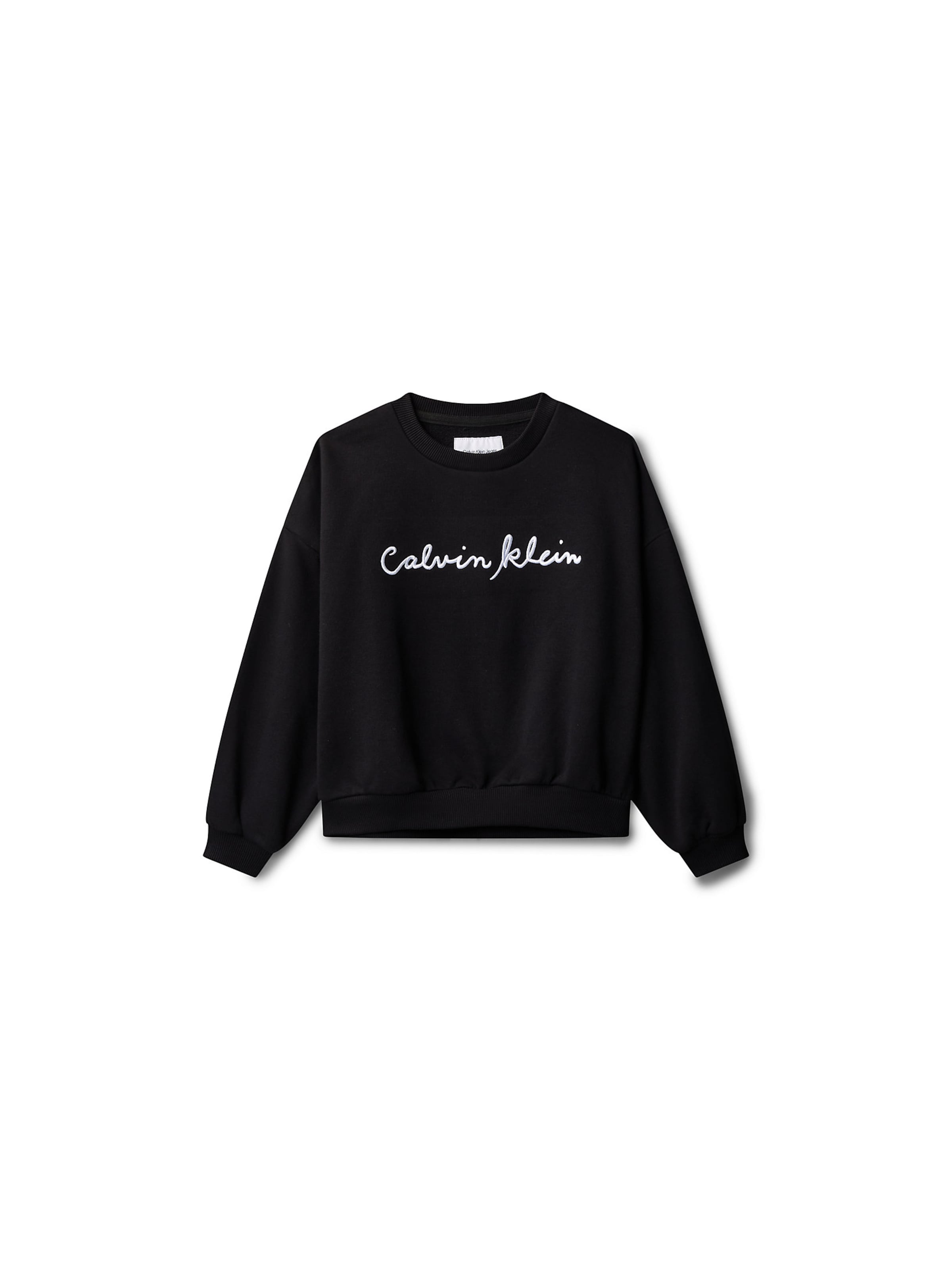 Sweat-shirt Calvin Klein Jeans en noir : devant
