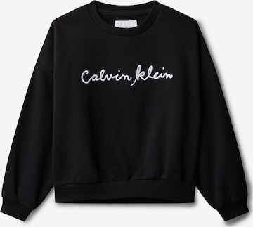 Sweat-shirt Calvin Klein Jeans en noir : devant