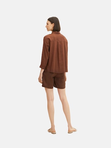 TOM TAILOR Blouse in Brown