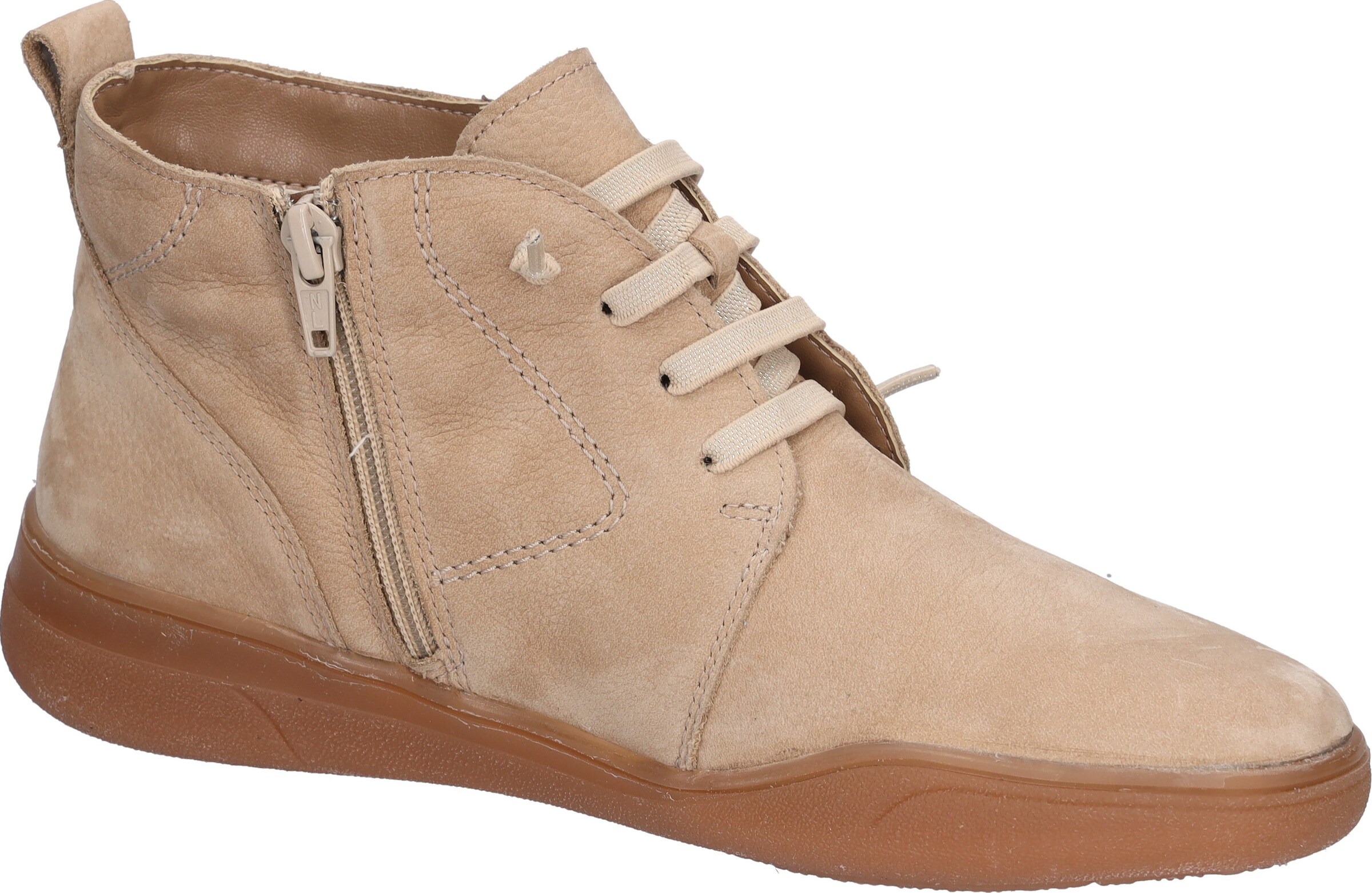 WALDLÄUFER Lace-Up Ankle Boots in Beige