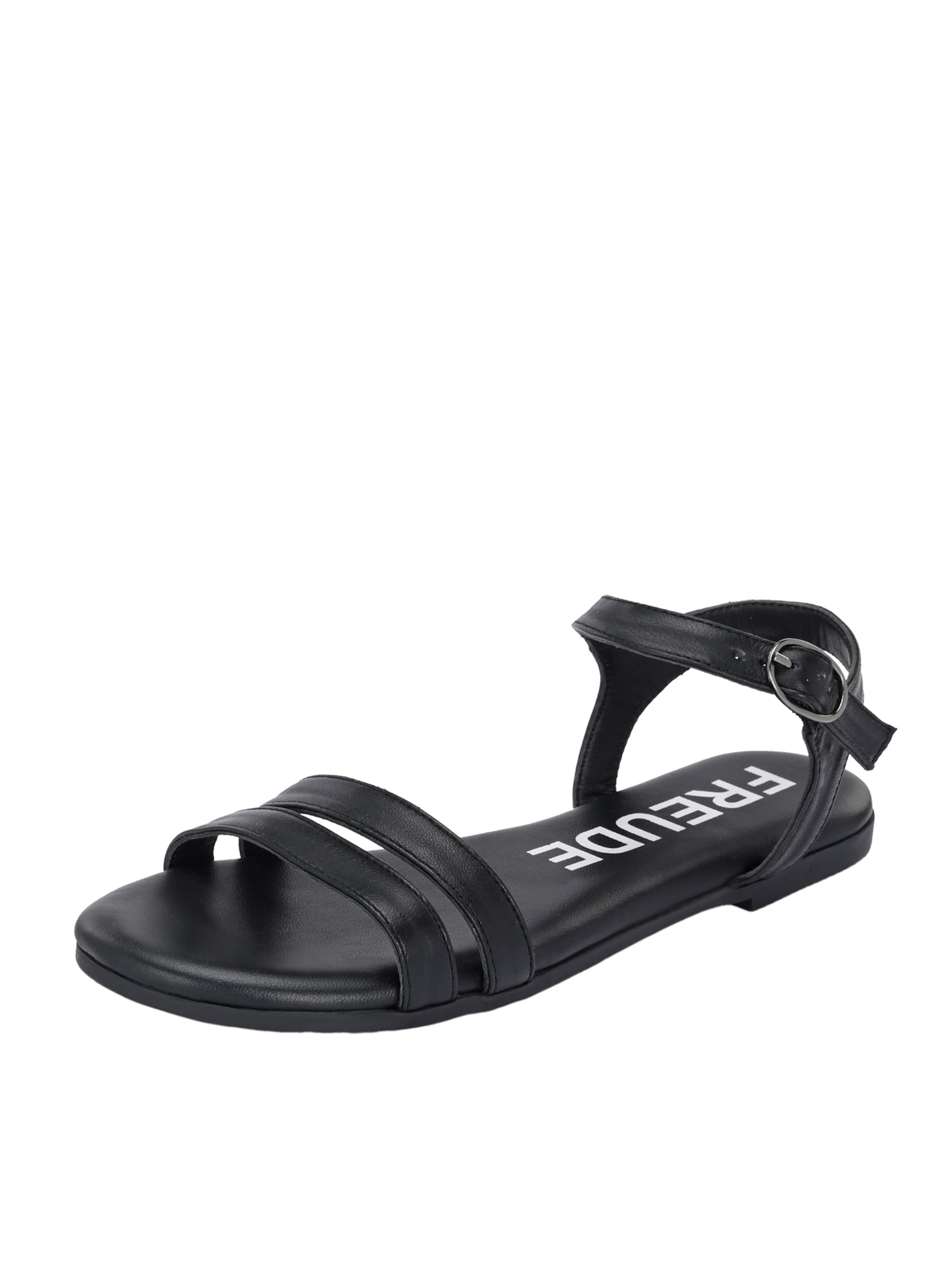 FREUDE Strap sandal 'Asti' in Black: front