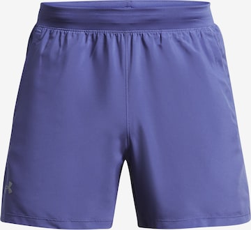 UNDER ARMOUR Regular Workout Pants 'Launch 5' in Purple: front