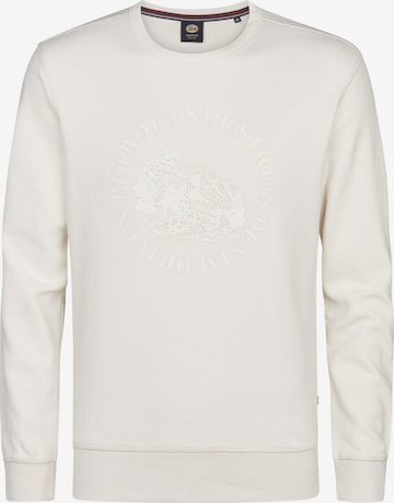 Petrol IndustriesSweater majica - bijela boja: prednji dio